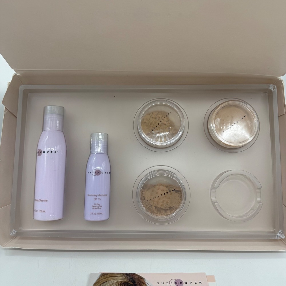 Sheer Cover Mineral Makeup Set Incomplete New Sealed Cleanser SPF Moisturizer